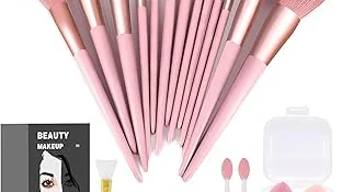 Best Selling 5 Makeup Brush With Pink Paint on It